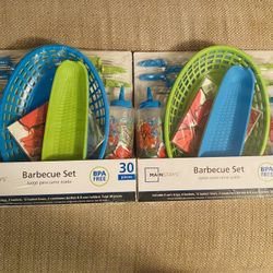 2 Picnic/BBQ Sets (60 Pieces Total)