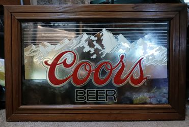 Vintage Mirrored Beer Sign
