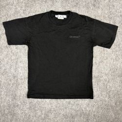 Off-White Black T Shirt Small Logo Designer Streetwear