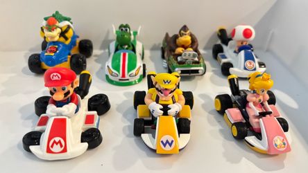 Mario Kart Die-Cast Pull-Back Toy Car Set of 7