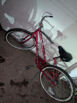 Schwinn Cruiser Bicycle Red Whitewall Tires