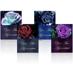 3×5 Mini Size Thank You Cards – 20 Pcs Appreciation Cards With Envelope – 4 Different Design Cards For Wedding, Gratitude And All Occasions