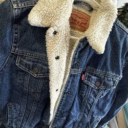 Levi’s Denim Sherpa Jacket Women’s XS 