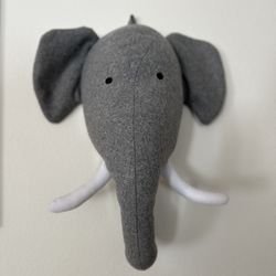 Elephant Stuffed Animal Head Hanging Decor
