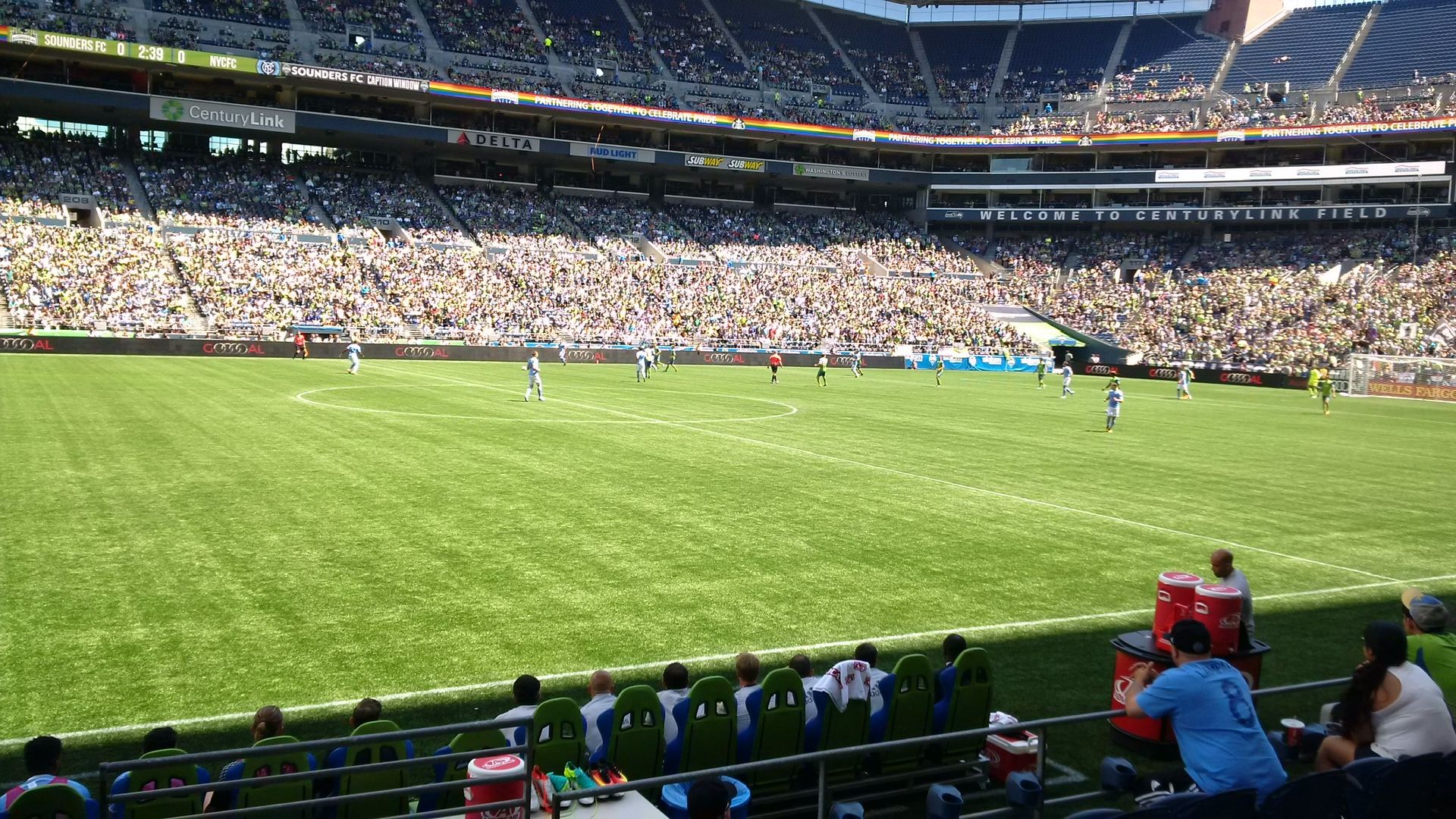 Sounders FC Vs Los Angeles FC 6th Row From The Pitch On The Aisle!