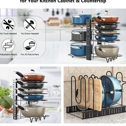 Pots and Pans Organizer for Cabinet
