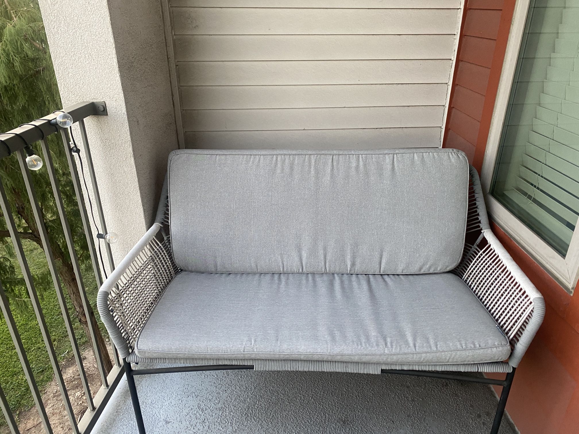 Outdoor Patio Sofa with Cushions 