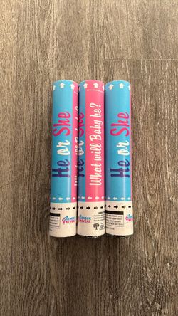 Gender Reveal Confetti Cannon Set of 3 - BLUE (Boy)