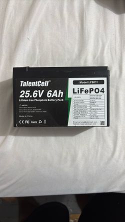 TalentCell 25.6V 6ah Lithium Iron Phosphate Battery