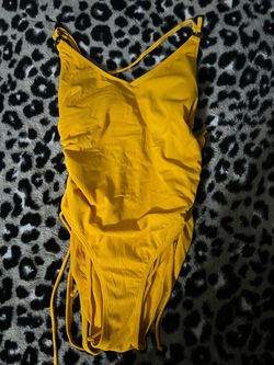 Mustard Yellow one piece swimsuit