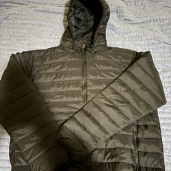 Men’s Black Ruxen Zip-Up Jacket, Size Large