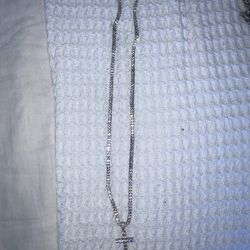 GLD White Gold Diamond Tennis Necklace