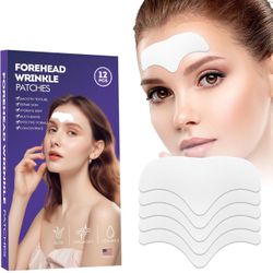 Forehead Wrinkle Patches - 12pcs Smooth Fine Lines & Wrinkles, Anti-Wrinkle Patches with Aloe,Vitamin E, Anti Wrinkle Patches, Forehead Wrinkles Treat