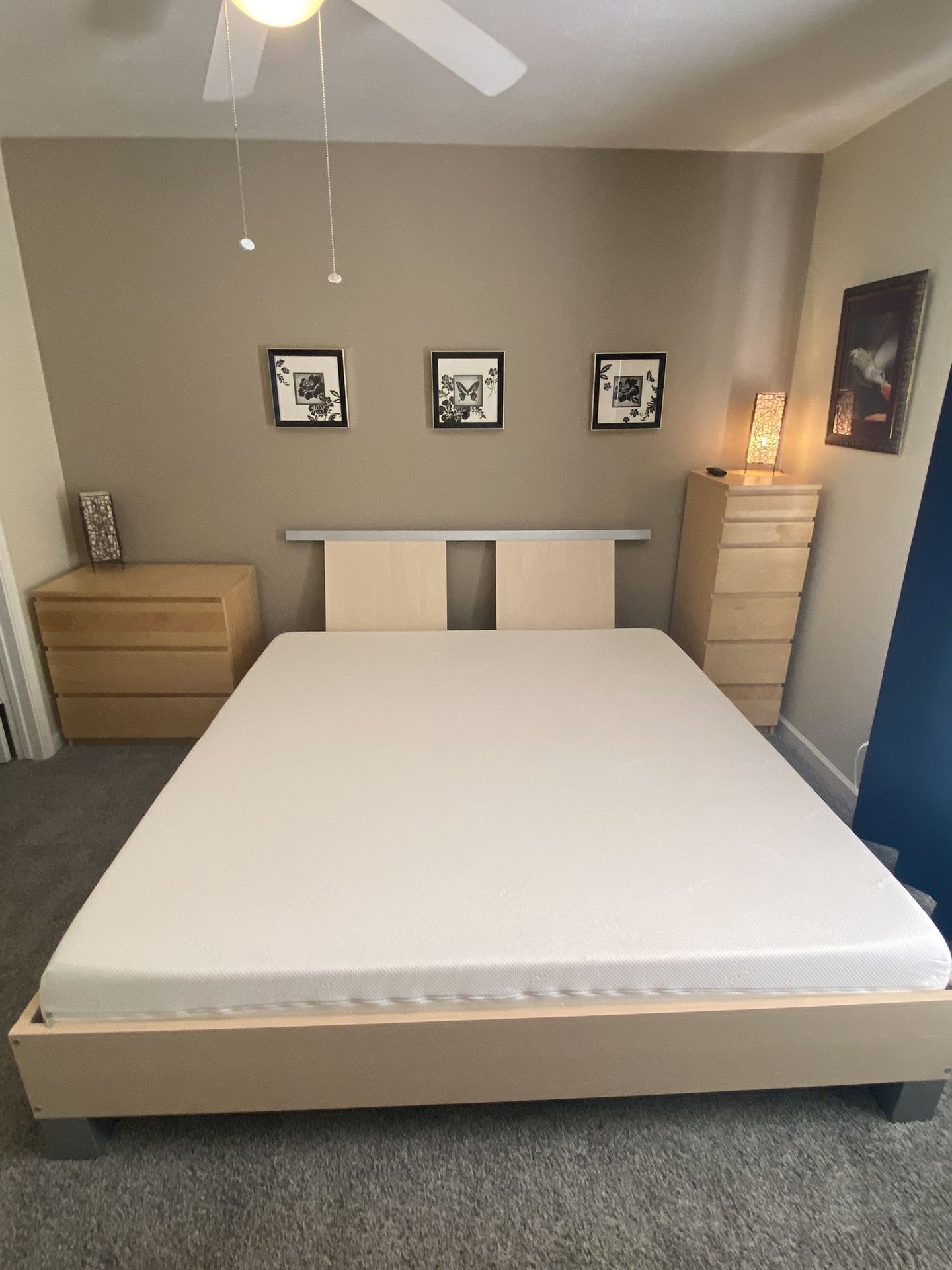 King Bedroom Set With Memory Foam Mattress