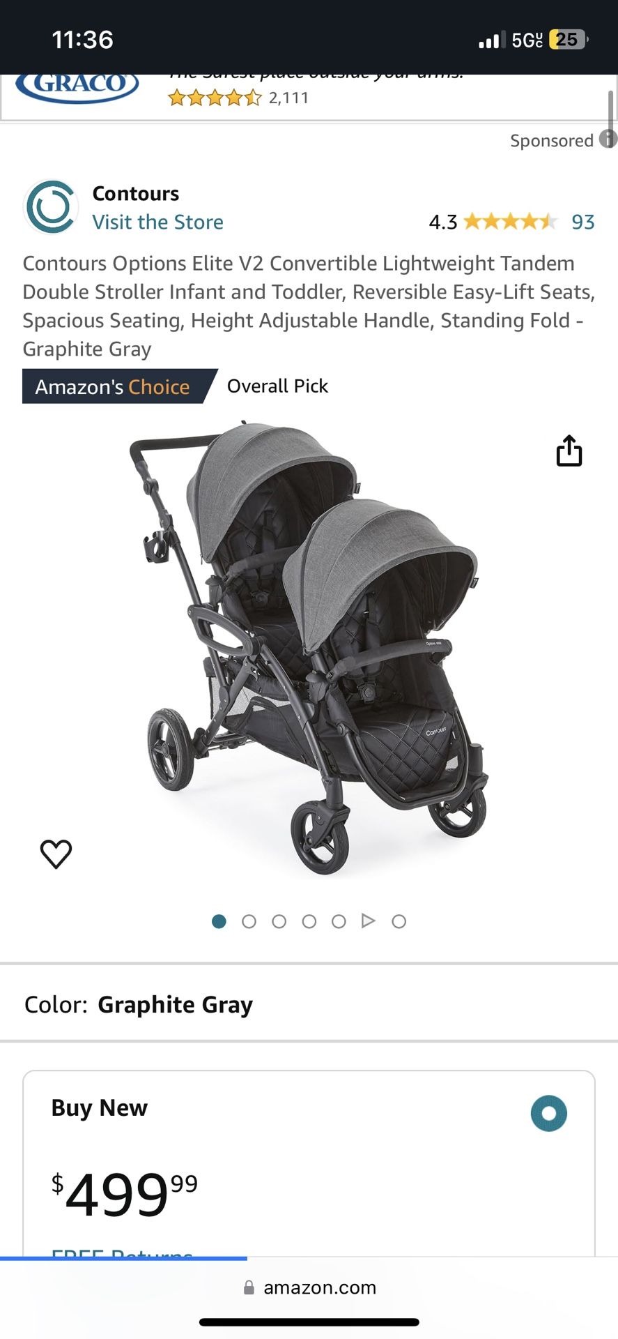 Contours Double Stroller