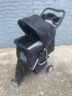 Pet stroller black cat dog