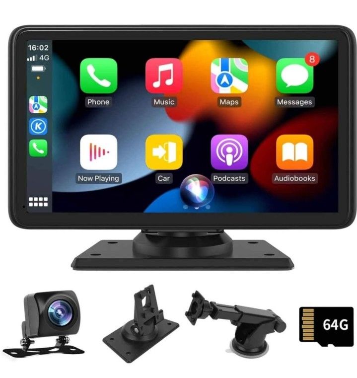 7" Touch Screen Portable Car Radio with Apple Airplay,Bluetooth, Mirror Link, Voice Control