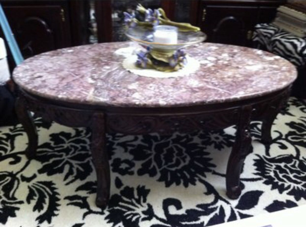 Marble Coffee table (cherrywood)