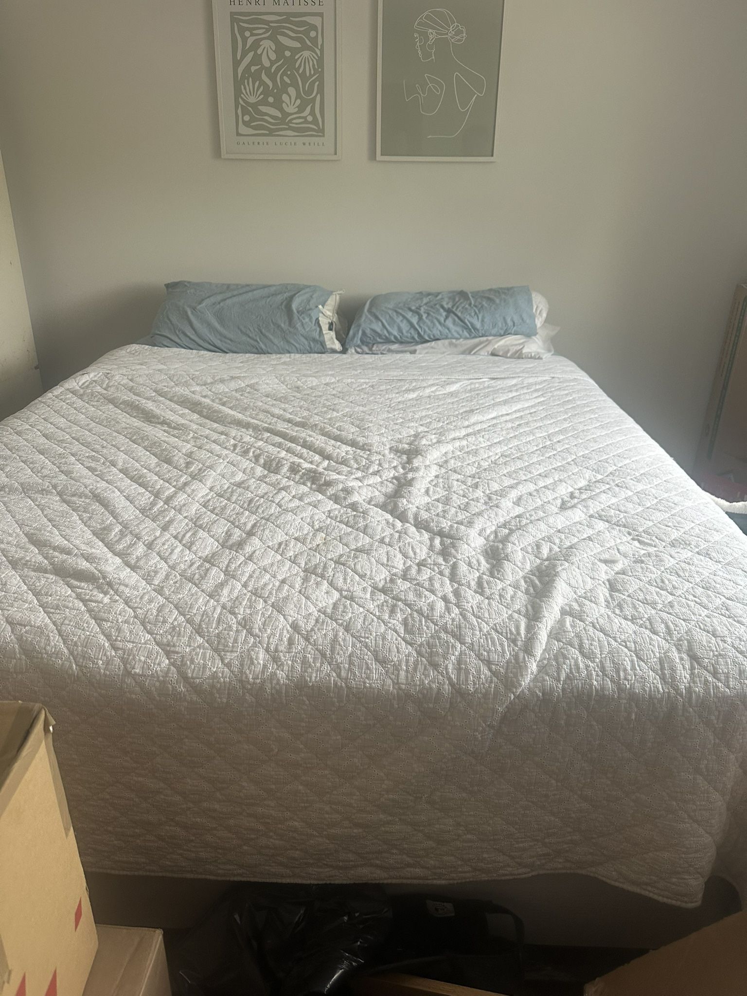 Rustic White Bed Frame And Mattress