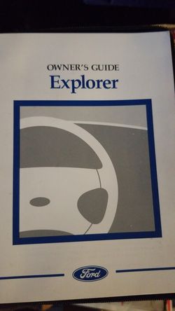 1998 Ford Explorer owner manual