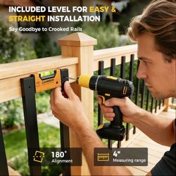 55 Pcs 38" Rectangular Deck Balusters, Straight Spindles Railing Kit