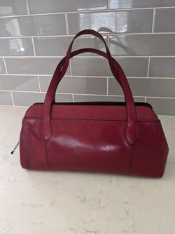Monsac Original Red Italian Leather Handbag