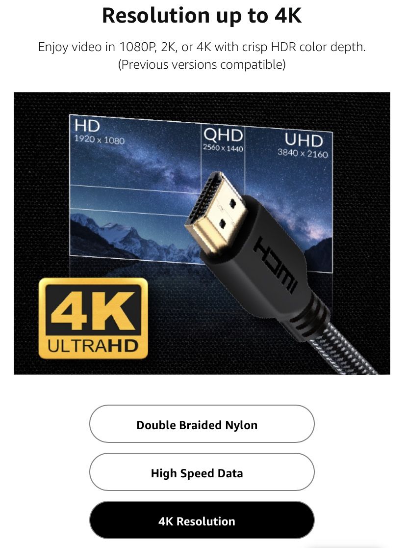 4K HDMI Cable 75 ft