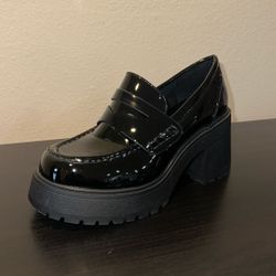 SODA Black Platform Loafers, Size 8 (worn once)
