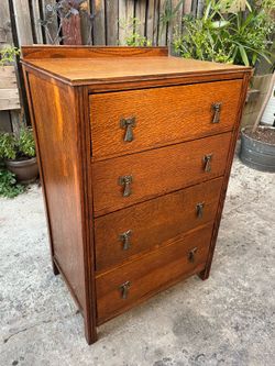 Vintage Antique Solid Oak Petite Dresser