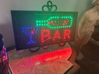 LED Bar Sign with Decorative Stand