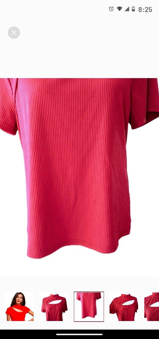 Shein Mockneck Short Sleeve Women's Top