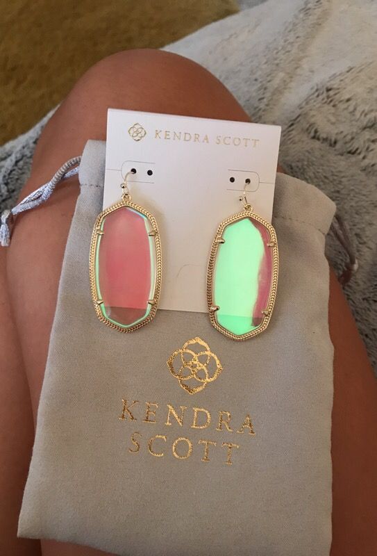 Dichroic glass Danielle Kendra scott earrings