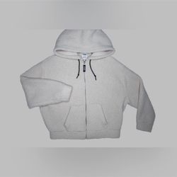 Victoria’s Secret fleece zip up jacket sweater creme size XS 