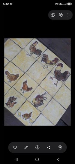 Vintage Rooster Coasters Set: 1970s Ceramic Kitchen Decor