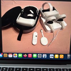 2 Complete Meta Quest 128GB Advanced VR