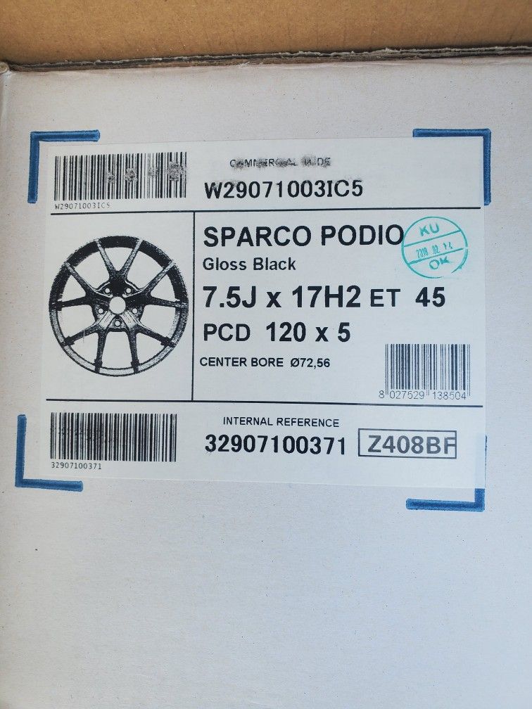 mercedes  rims set of 4 sparco podio  7.5j×17h2 et45