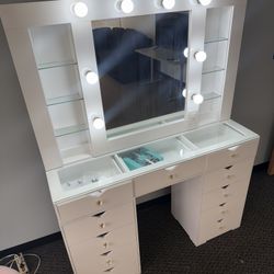Large Tall Make Up Vanity- Showroom Model
