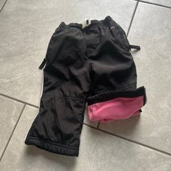 Vintage old navy infant baby girl Fleece Lined Snow Pants 12-18 months