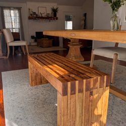 Handmade Solid Wood Bench – Modern Rustic Style