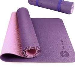 BOBO BANANA 1/4 Thick TPE Yoga Mat,72"x24" Eco-friendly Non-Slip Exercise & Fitness Mat for Men&Women with Carrying Strap, Workout Mat for Yoga,Pilate