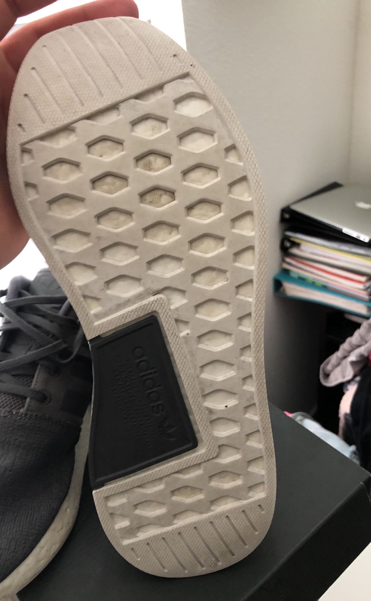 NMD R2 grey/orange