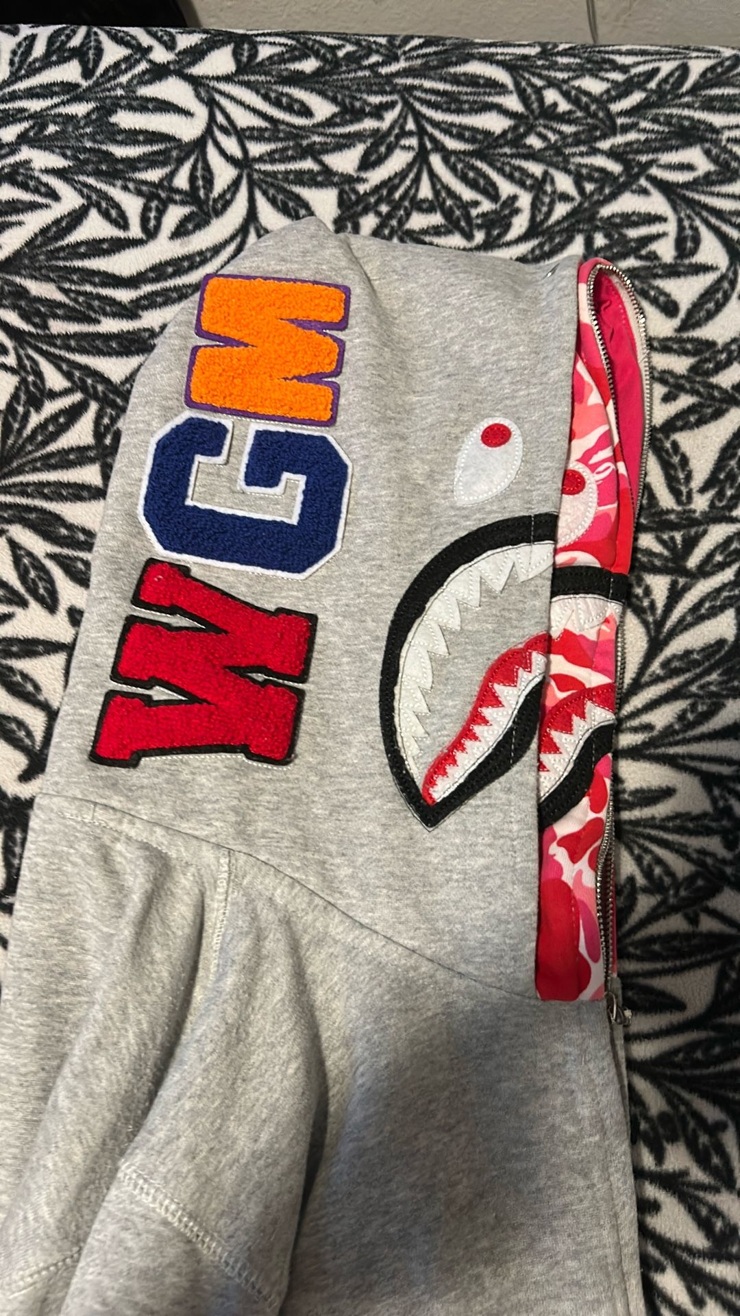 Grey Bape Hoodie Size L