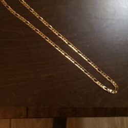 14k Solid Gold Figaro Necklace 