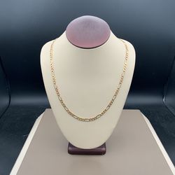 CUBAN NECKLACE 14KT TWO=TONE 20 GRAMS 24”