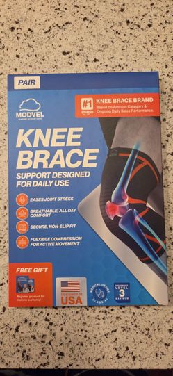 Knee Brace size XL grey with teal accent