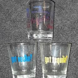 Assortment Of Shot Glasses.