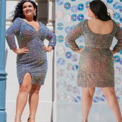 New With Tags Fitted Sequin Short Formal Dress & Homecoming Dress $115