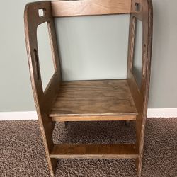 Custom Built Wood Helper Stool - Laquered