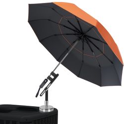 ANGAR HVAC Umbrella with Magnetic Base, Max 750-LB Holding Force, Folding Magnetic Umbrella with Clamp Adjustable, Flame-Resistant & UV-Resistant Heav
