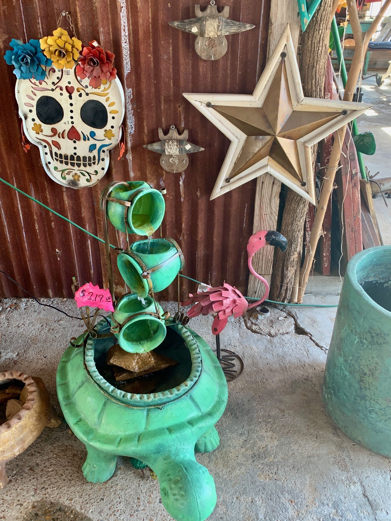 turtle cascading water fountain